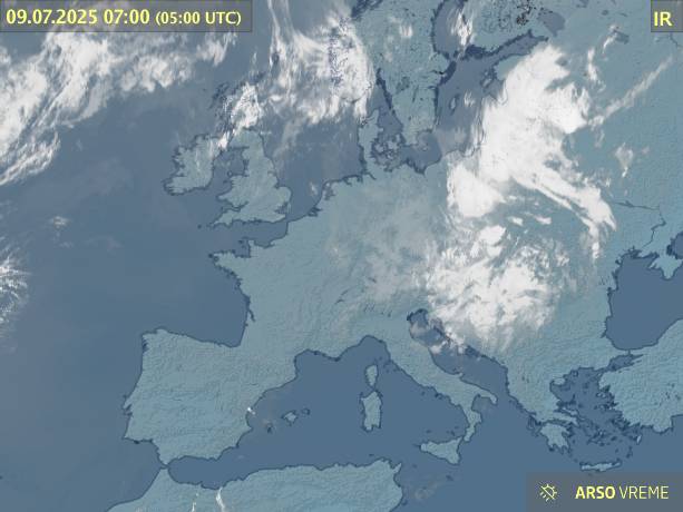 Satellite image of the clouds above Europe