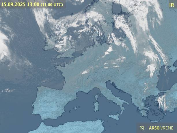 Satellite image of the clouds above Europe