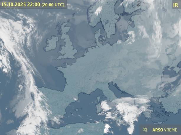 Satellite image of the clouds above Europe