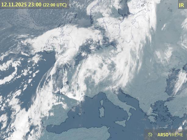 Satellite image of the clouds above Europe