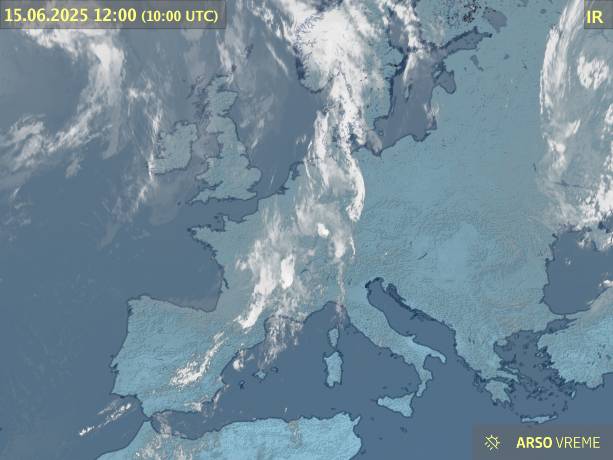 Satellite image of the clouds above Europe