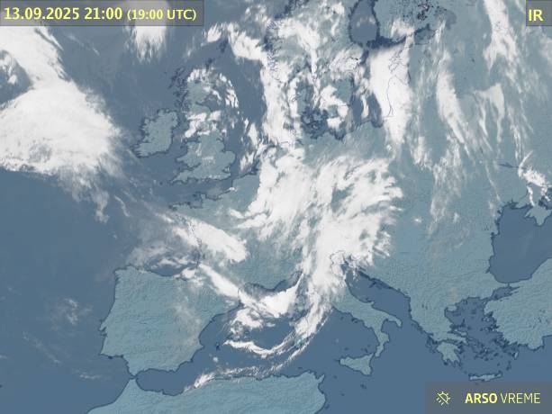 Satellite image of the clouds above Europe