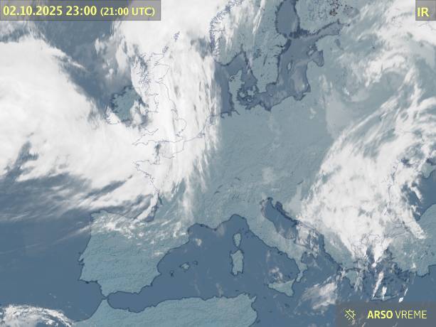Satellite image of the clouds above Europe