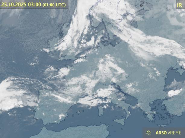 Satellite image of the clouds above Europe