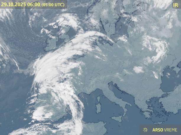Satellite image of the clouds above Europe