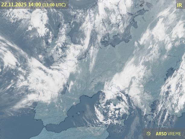 Satellite image of the clouds above Europe