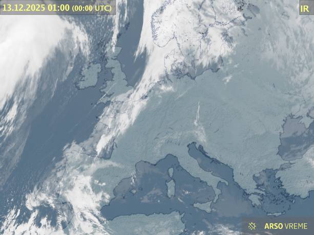 Satellite image of the clouds above Europe