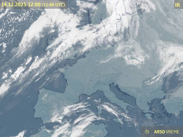 Satellite image of the clouds above Europe