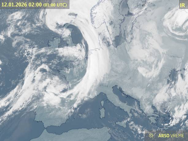 Satellite image of the clouds above Europe