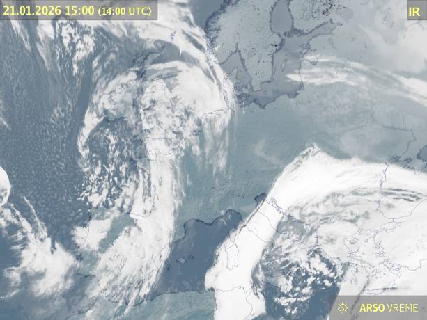 Satellite image of the clouds above Europe