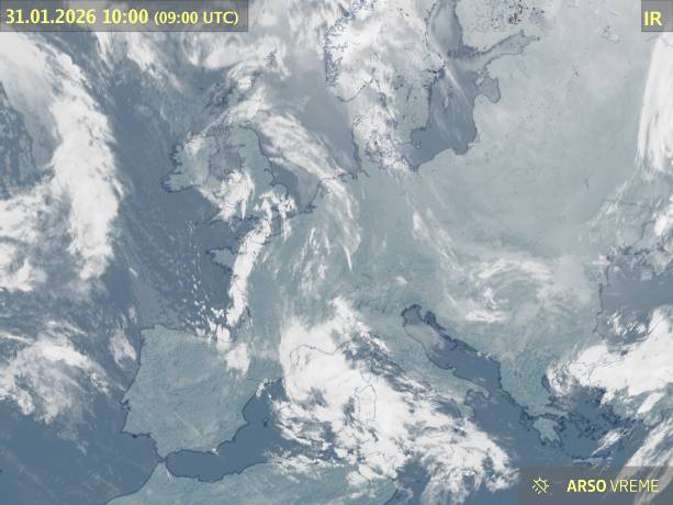 Satellite image of the clouds above Europe