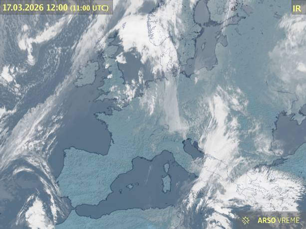 Satellite image of the clouds above Europe