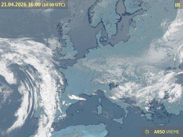 Satellite image of the clouds above Europe