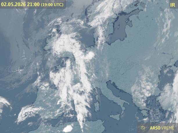 Satellite image of the clouds above Europe