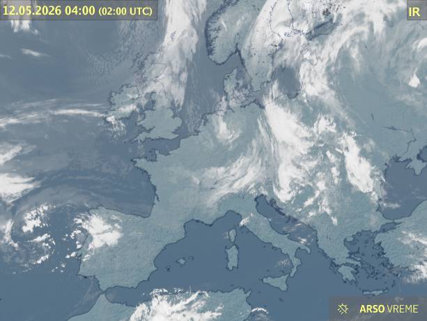 Satellite image of the clouds above Europe