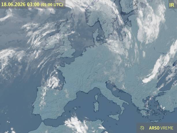 Satellite image of the clouds above Europe