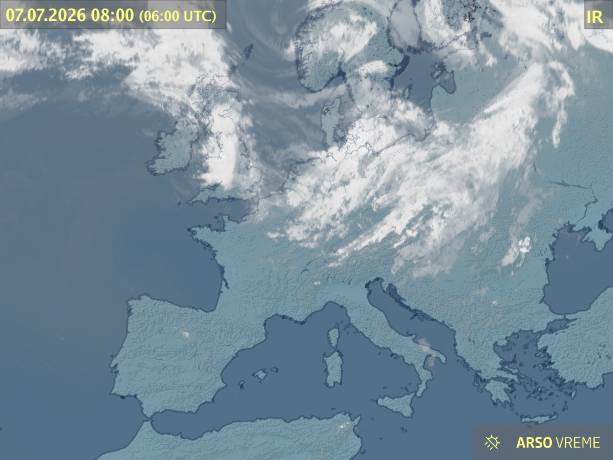 Satellite image of the clouds above Europe