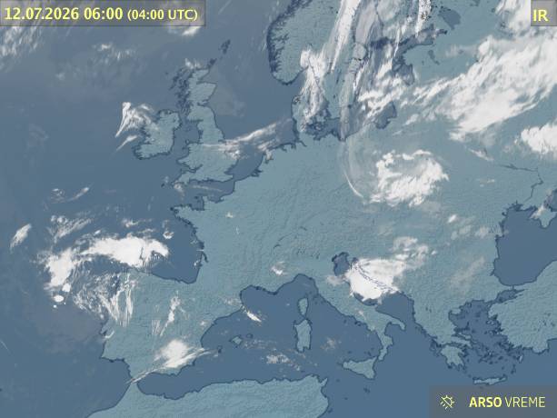 Satellite image of the clouds above Europe