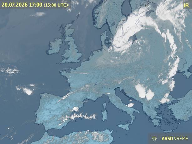 Satellite image of the clouds above Europe
