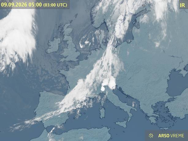 Satellite image of the clouds above Europe