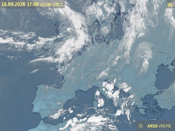 Satellite image of the clouds above Europe